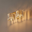 Luxury gold crystal wall light with double beam - Orivania