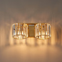 Luxury gold crystal wall light with double beam - Orivania