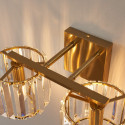 Luxury gold crystal wall light with double beam - Orivania