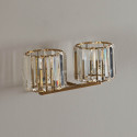 Luxury gold crystal wall light with double beam - Orivania