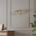 Luxury gold crystal wall light with double beam - Orivania