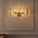 Luxury gold crystal wall light with double beam - Orivania