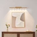Gold linear LED wall light 70 cm - Vasilka