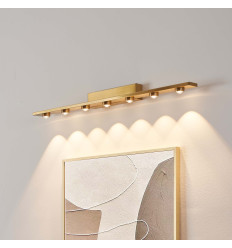Gold linear LED wall light 70 cm - Vasilka