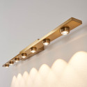 Gold linear LED wall light 70 cm - Vasilka
