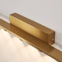 Gold linear LED wall light 70 cm - Vasilka