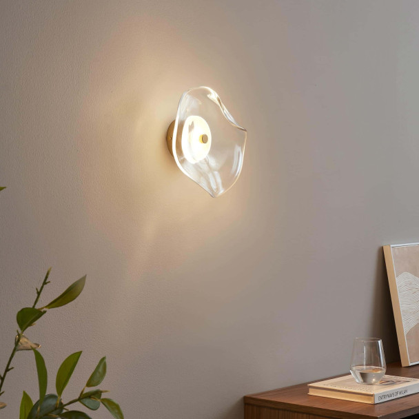 Wall light with clear glass diffuser 7W LED - Lysa