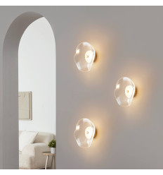 Wall light with clear glass diffuser 7W LED - Lysa 2