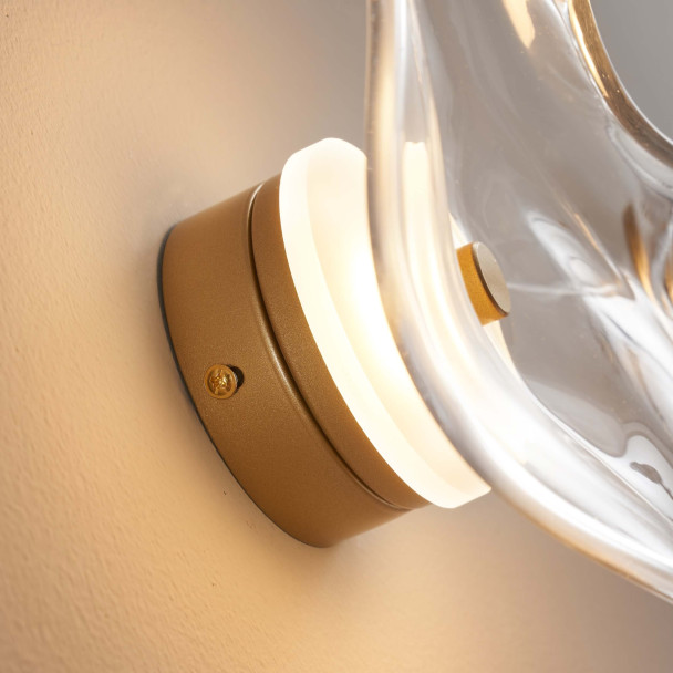 Wall light with clear glass diffuser 7W LED - Lysa