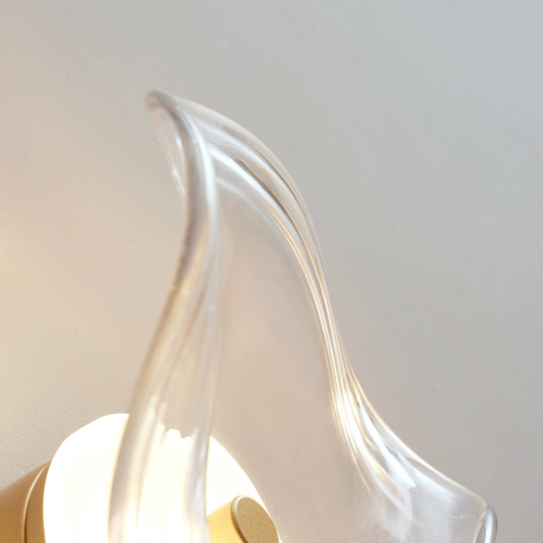 Wall light with clear glass diffuser 7W LED - Lysa