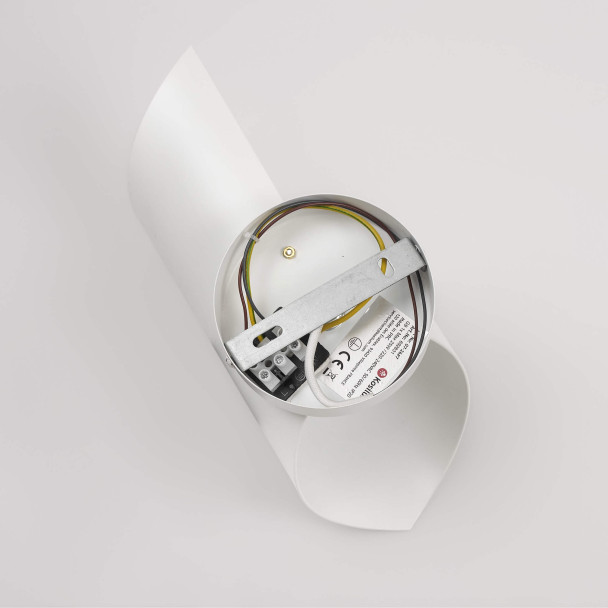 Small 25 cm matte white twisted-design ambient...