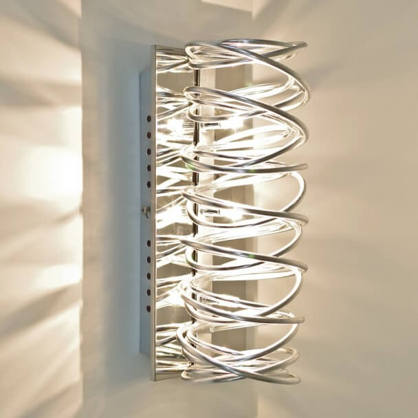 silver metal interior wall light - Memphis