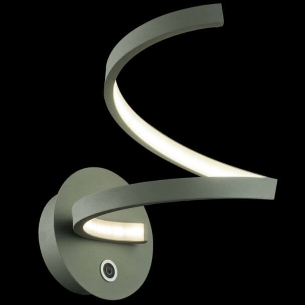 Wall light - LED satin silver design with 3-step dimmer switch - Looper