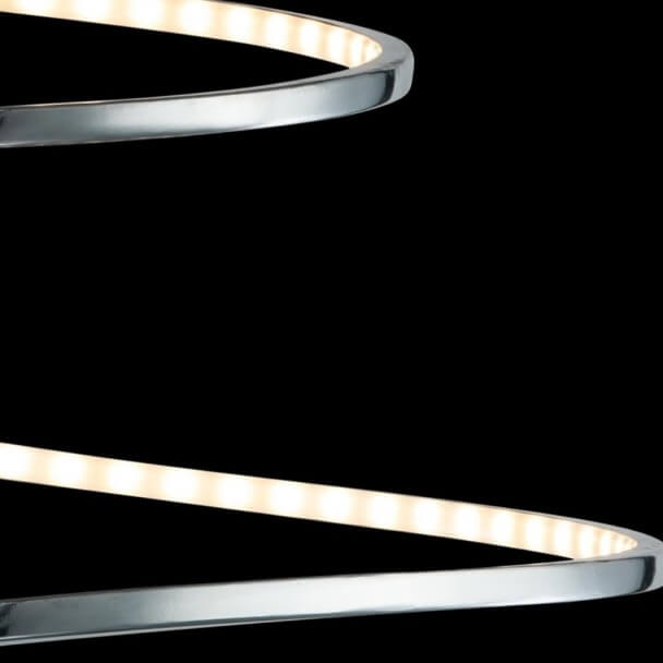 Ceiling light - design LED chromed spiral - Looper