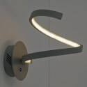 Wall light - LED satin silver design with 3-step dimmer switch - Looper