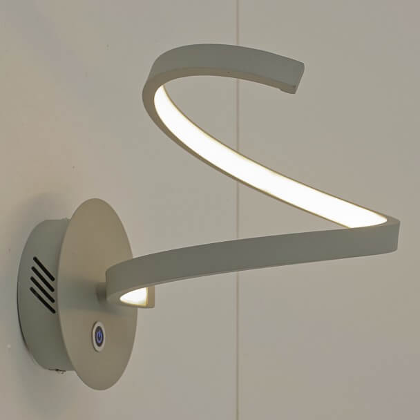 Wall light - LED satin silver design with 3-step dimmer switch - Looper