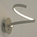 Wall light - LED satin silver design with 3-step dimmer switch - Looper