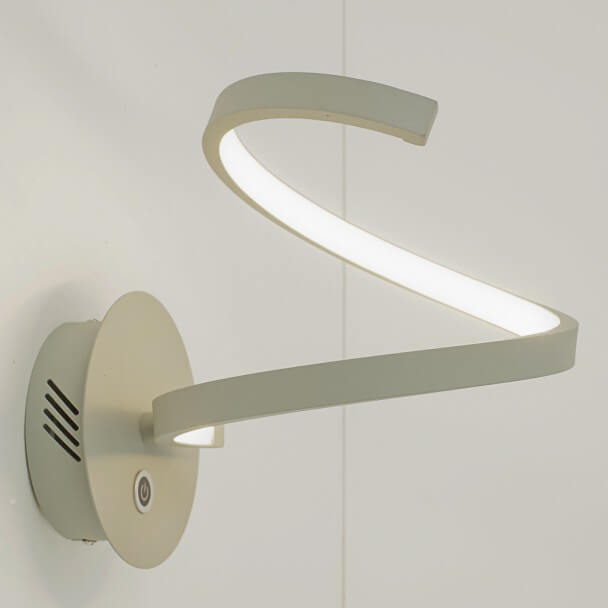 Wall light - LED satin silver design with 3-step dimmer switch - Looper